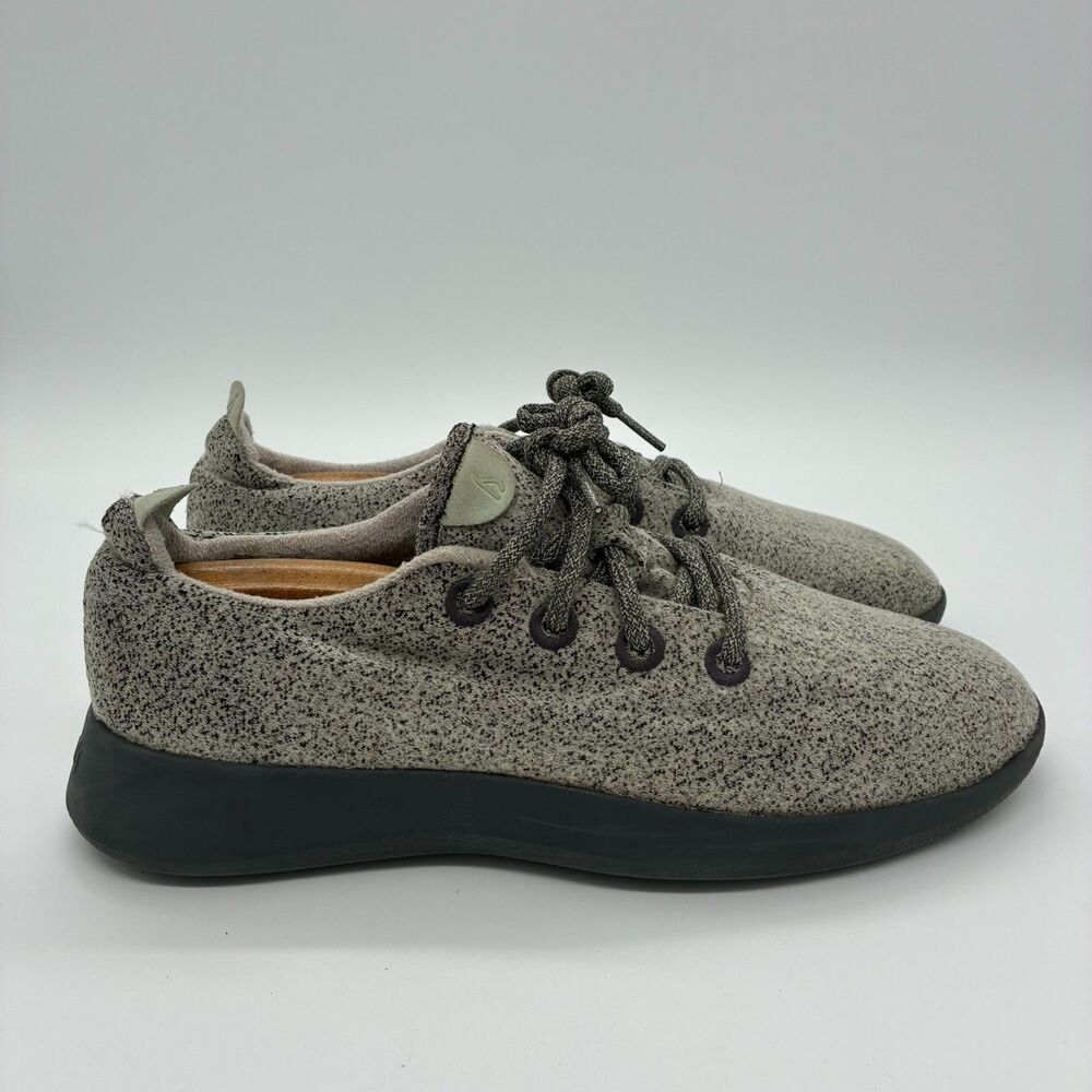 Allbirds Wool Runners Mens Size 10 Gray Heathered Black Sole Sneakers MERINOWOOL